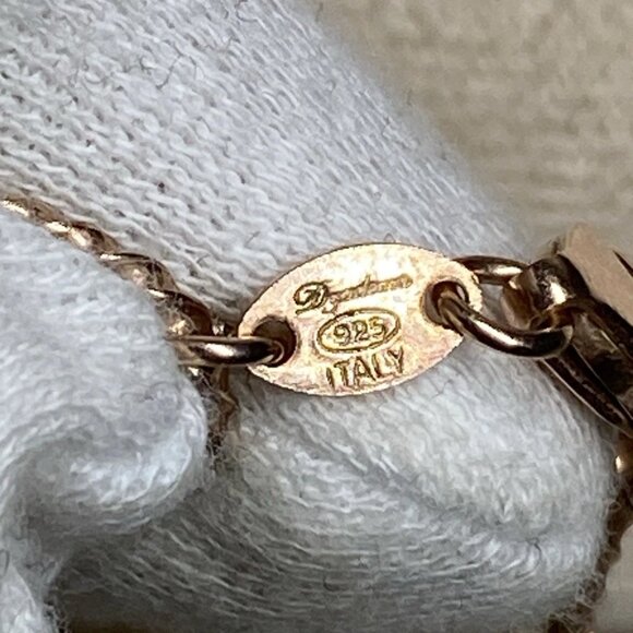 Diodema 925 Sterling Silver Link Bracelet, Made in Italy, 7.5” - Picture 3 of 9